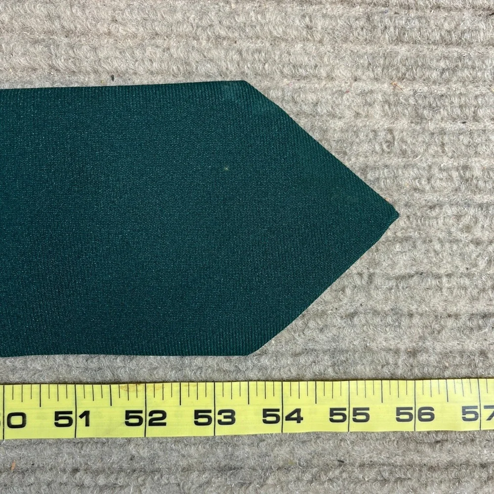 Cabrelli Collection Mens Forest Green Solid Polyester Necktie 54.5 Inch